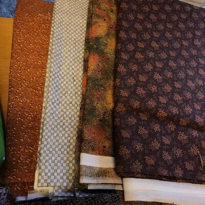Flat of Brown prints yardage