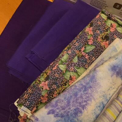 Flat of material, purples