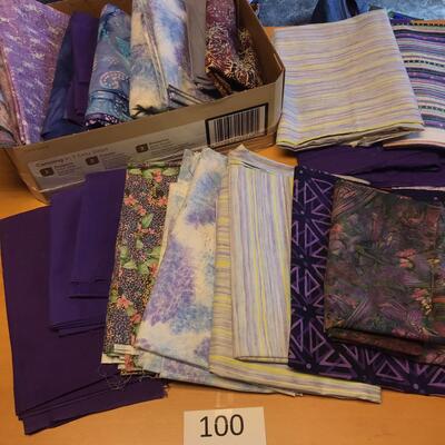 Flat of material, purples