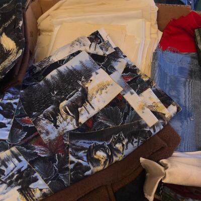 Flat of material yardage, mixed