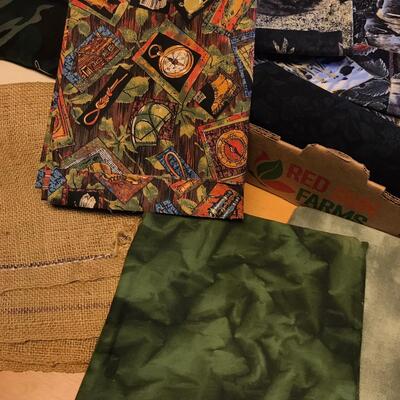 Flat of material yardage, mixed