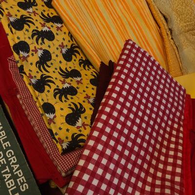 Box of material, Reds & Yellows