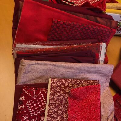 Box of material, Reds & Yellows