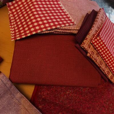 Box of material, Reds & Yellows