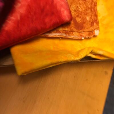 Small lot of yardage material