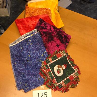 Small lot of yardage material