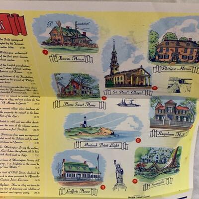 Vintage 1956 New York Folding Road Map with Flying A and Veedol Motor Oil Advertising