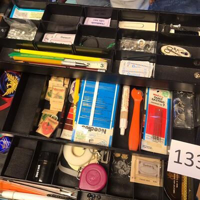 Tool Box of Quilting Supplies