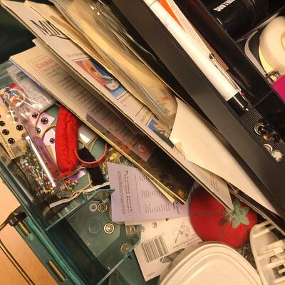 Tool Box of Quilting Supplies