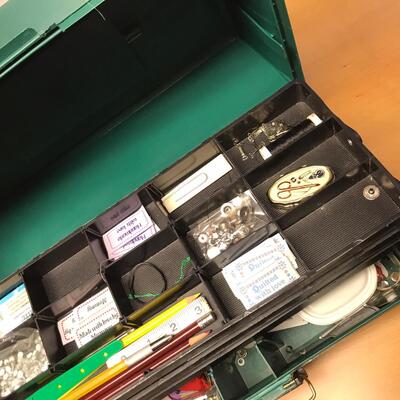 Tool Box of Quilting Supplies
