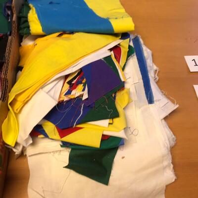 Flat of scrap material