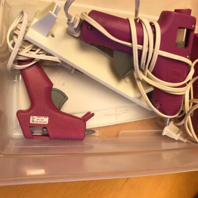 Shoebox of 4 Glue Guns