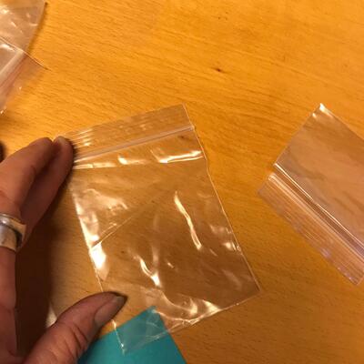 Large Bags of various sized Plastic jewelry bags