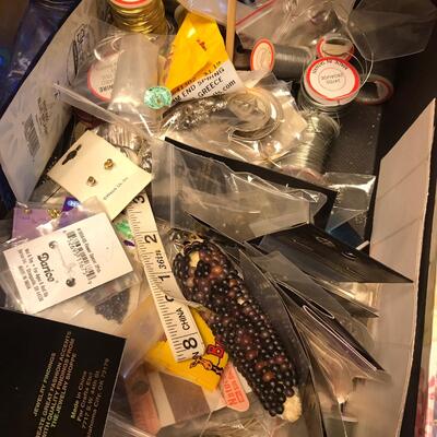 Flat of Jewelry making stuff