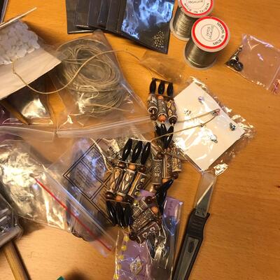 Flat of Jewelry making stuff