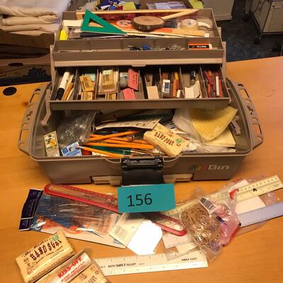 Large Crafting Tool box w/ drawing supplies