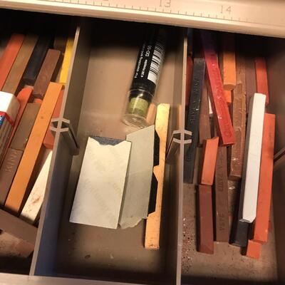 Large Crafting Tool box w/ drawing supplies