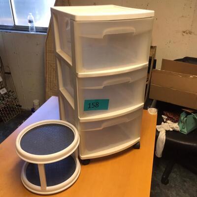 Rubbermade 3 drawer cabinet & a Lazy susan