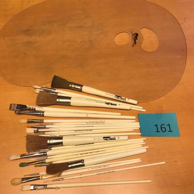 Bob Ross Painter's Pallet & Brushes