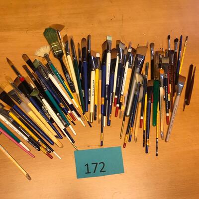 Lot of Artist Paint Brushes