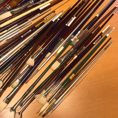 Oil Paint Brushes Large Lot