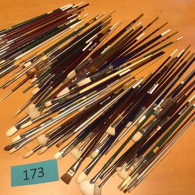 Oil Paint Brushes Large Lot