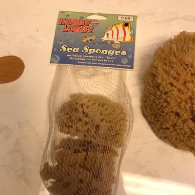 Lucite Painters Pallet & natural sponges