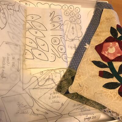 Quilt pattern kit, One block fiished