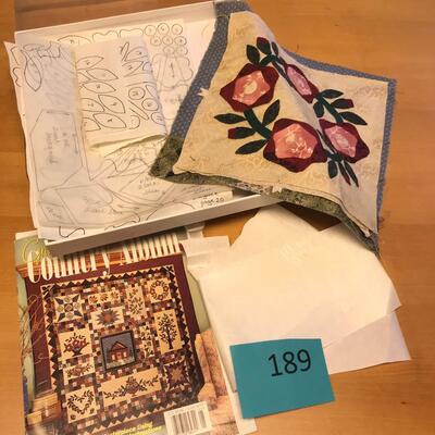 Quilt pattern kit, One block fiished