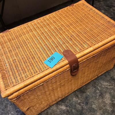 BOHO wicker Trunk Foot Locker