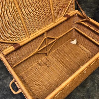 BOHO wicker Trunk Foot Locker