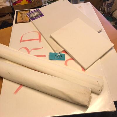 Canvas & Stretched canvas lot