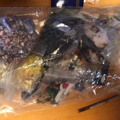 Box of beads & other
