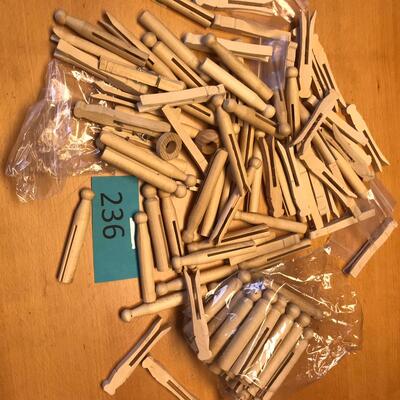 Large lot of Wood Clothes pins