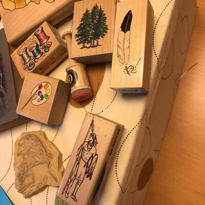 Cloth Shoe Box/ Photo Storage Scrapbook Stamps