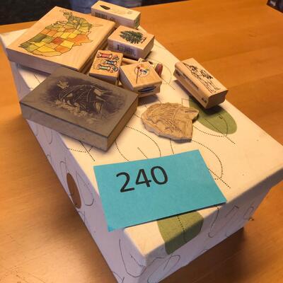 Cloth Shoe Box/ Photo Storage Scrapbook Stamps