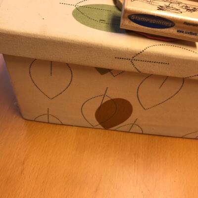 Cloth Shoe Box/ Photo Storage Scrapbook Stamps