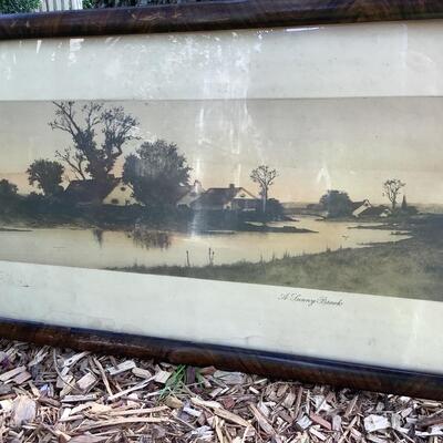 A Sunny Brook artwork with wood frame