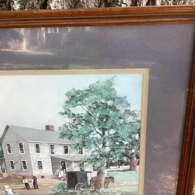 Amish farm scene framed at Havens