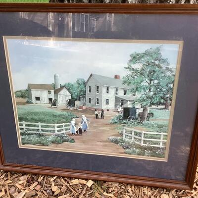 Amish farm scene framed at Havens