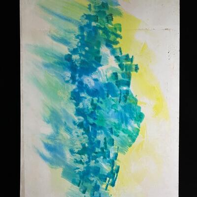 Ed Pointer Vintage MidCentury Expressionist Portrait on board