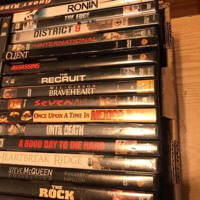 Flat of DVDs Action Adventure & Other