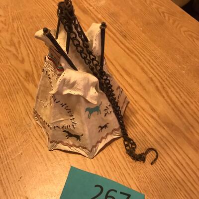 Resin Native American Teepee Hanging