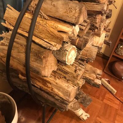 Large metal holder for Fireplace wood