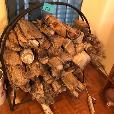 Large metal holder for Fireplace wood