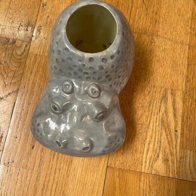 Vintage Hippo Planter