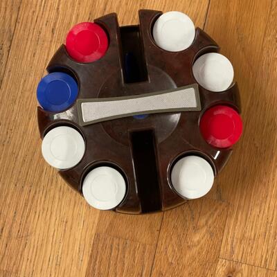 Vintage Poker Chip Carrier - Rotating