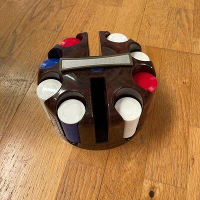 Vintage Poker Chip Carrier - Rotating