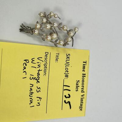 Vintage Pearl and  SS PIn