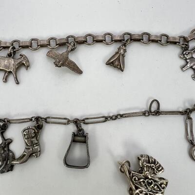 SS 1960s Charm bracelets and 1 SS Baby Carriage  Charm